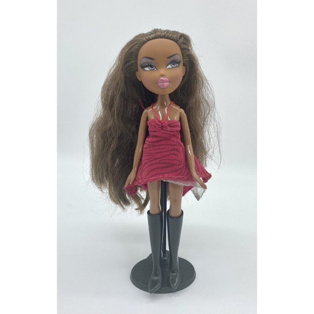 Bratz Girlz Girls Nite Out Sasha Original 2004 Version Pink Burgundy Dress